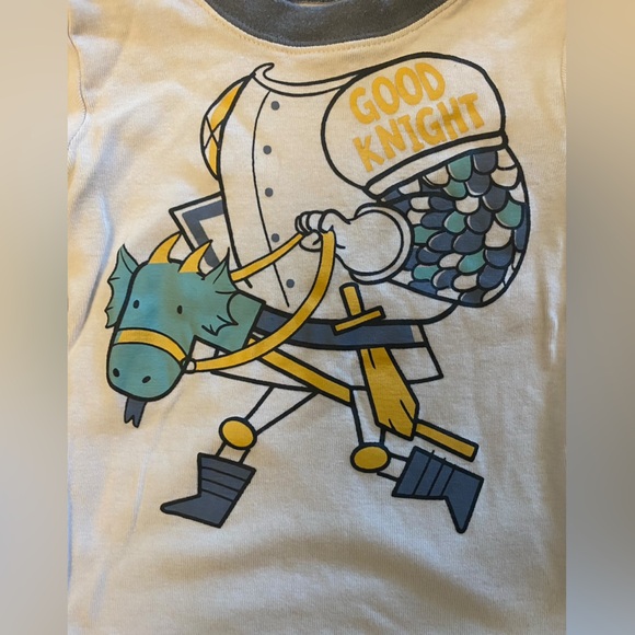 Carters Good Knight PJS Sz 2T Top & Bottom - Picture 3 of 7
